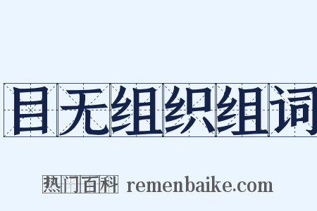 目无组织组词是什么意思的图片